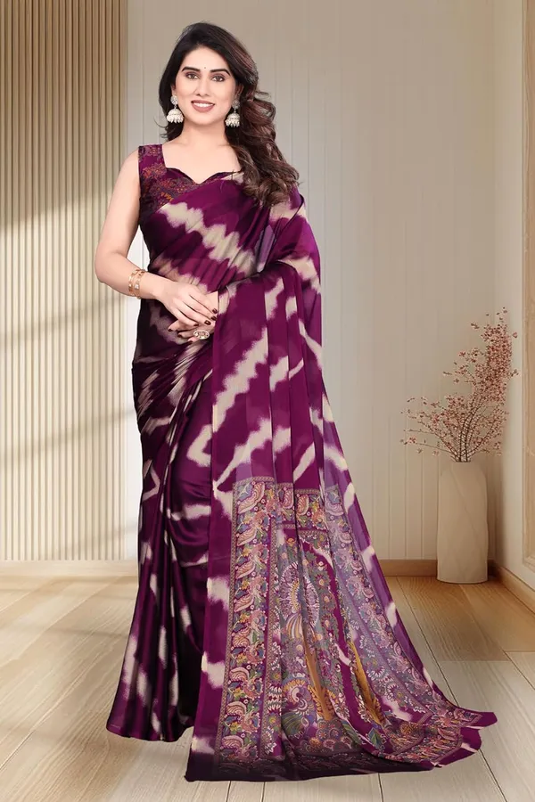 Wine_Chiffon_Printed_Chiffon_Saree_For_Women