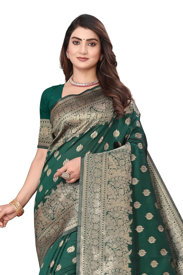 Green_Art_Silk_Kanjivaram_Silk_Saree_For_Women
