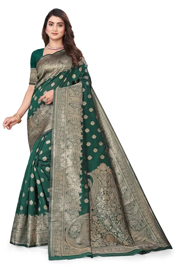 Green_Art_Silk_Kanjivaram_Silk_Saree_For_Women