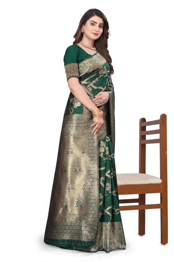 Dark_Green_Art_Silk_Kanjivaram_Silk_Saree_For_Women