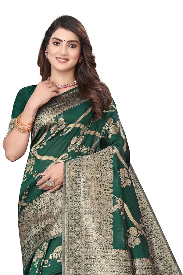 Dark_Green_Art_Silk_Kanjivaram_Silk_Saree_For_Women
