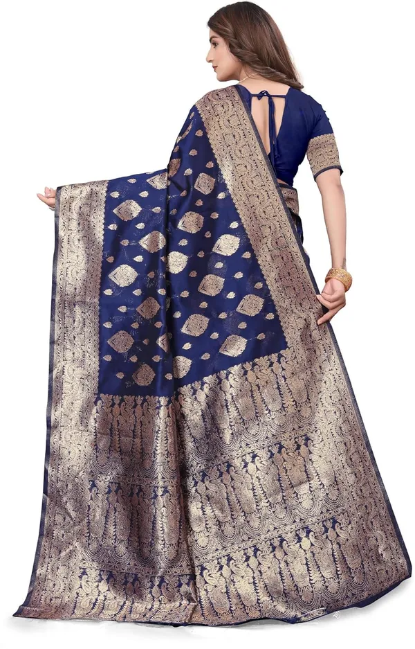 Dark_Blue_And_Gold_Art_Silk_Kanjivaram_Silk_Saree_For_Women