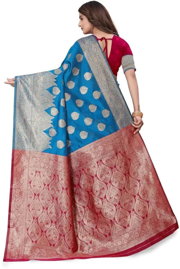 Multicolour_Silk_Blend_Kanjivaram_Silk_Saree_For_Women