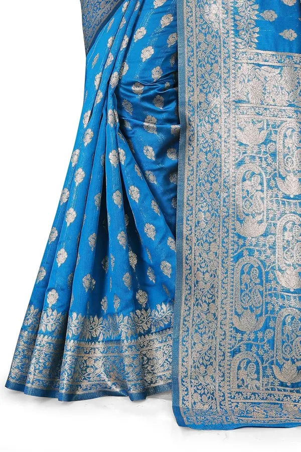 Blue_Silk_Blend_Kanjivaram_Silk_Saree_For_Women