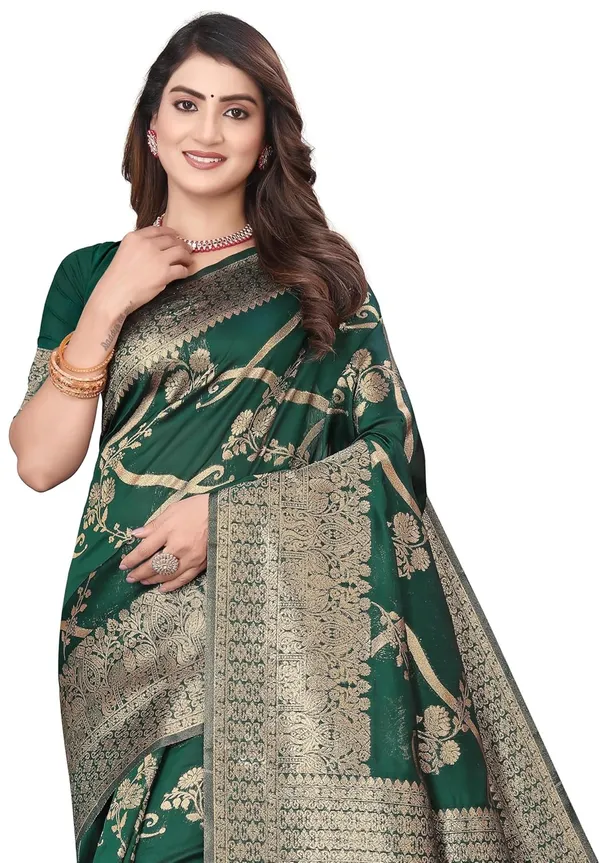 Dark_Green_Art_Silk_Kanjivaram_Art_Silk_Saree_For_Women