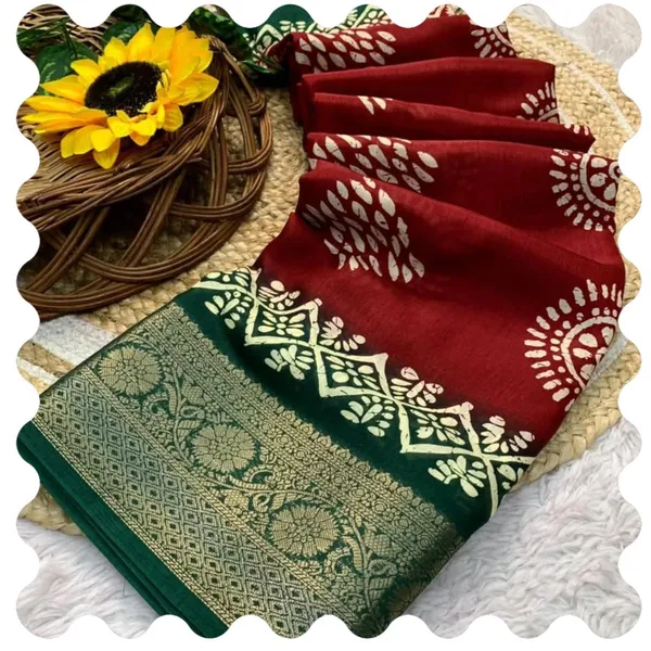 Maroon_Polyester_Bandhani_Dola_Silk_Saree_For_Women