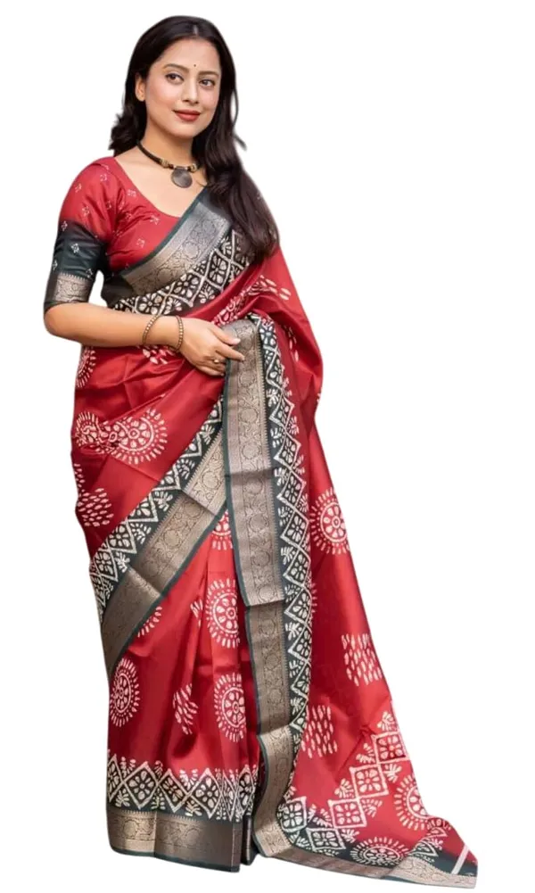 Maroon_Silk_Bandhani_Dola_Silk_Saree_For_Women