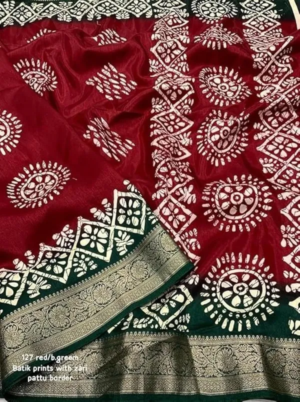 Maroon_Silk_Printed_Dola_Silk_Saree_For_Women