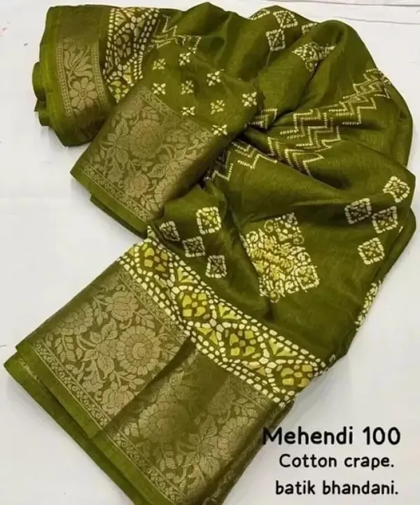 Mehendi_Silk_Bandhani_Dola_Silk_Saree_For_Women