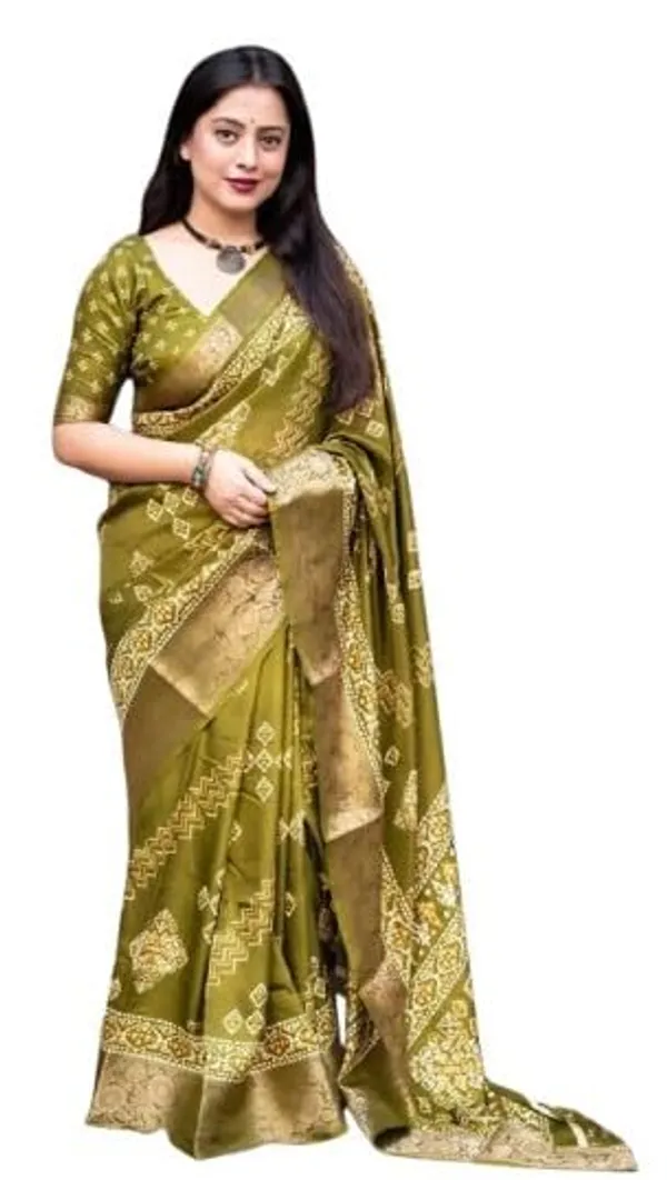 Mehendi_Silk_Bandhani_Dola_Silk_Saree_For_Women
