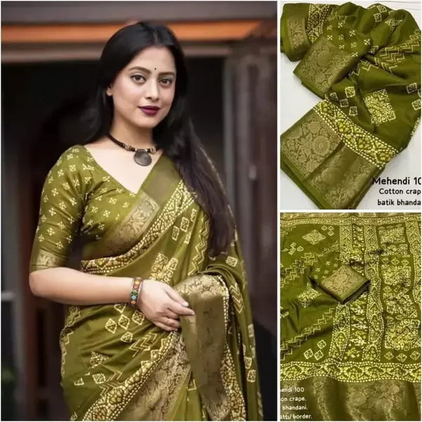Mehendi_Silk_Bandhani_Dola_Silk_Saree_For_Women