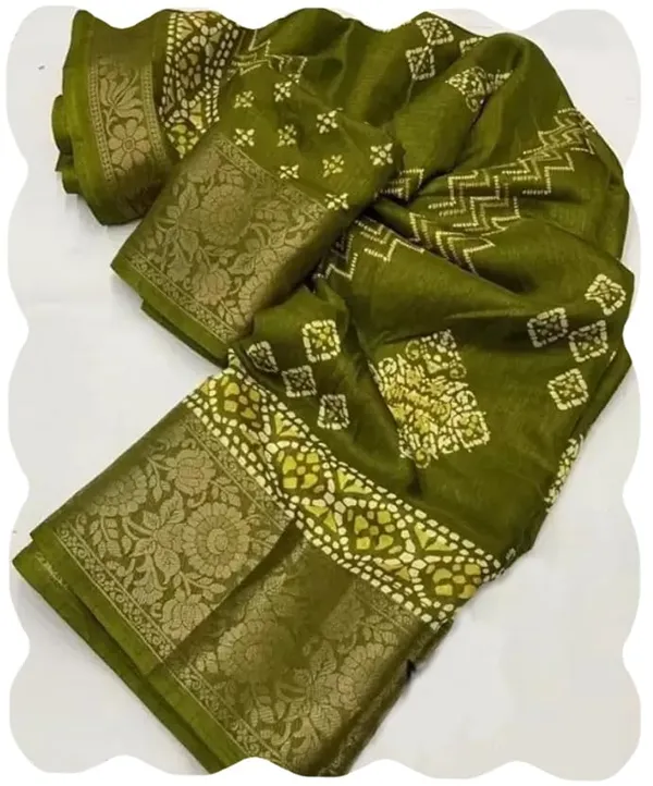 Mehendi_Silk_Bandhani_Dola_Silk_Saree_For_Women