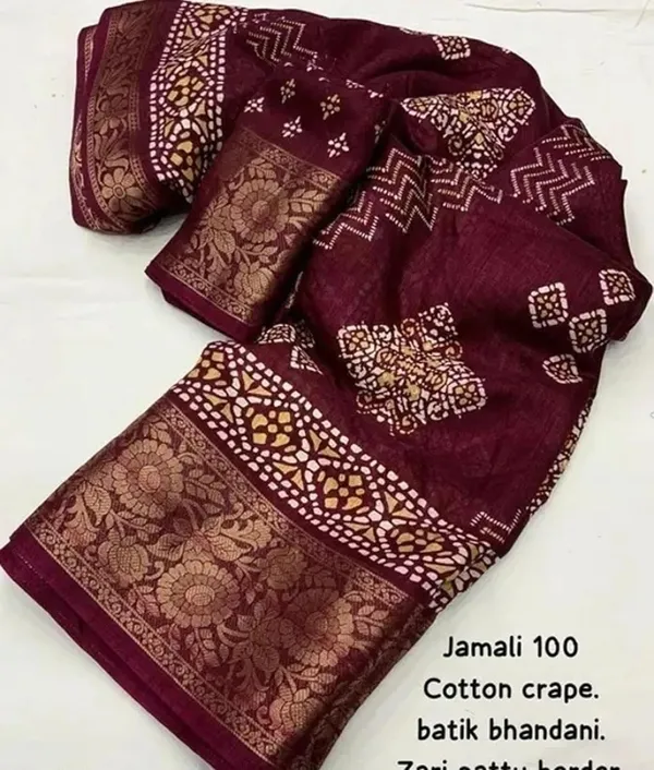 Wine_Silk_Bandhani_Dola_Silk_Saree_For_Women