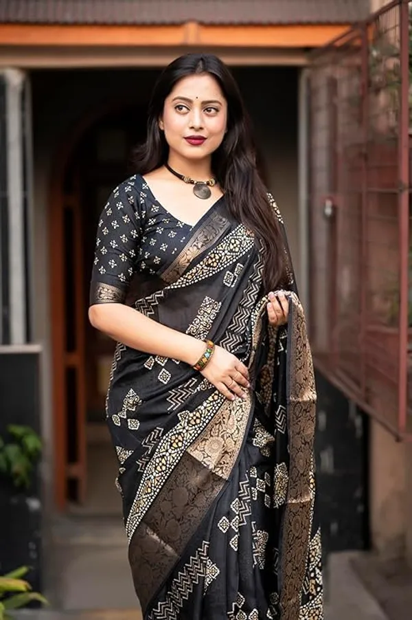 Black_Silk_Bandhani_Dola_Silk_Saree_For_Women