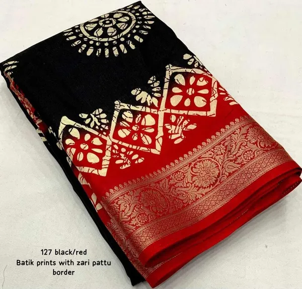 Black_Polyester_Bandhani_Dola_Silk_Saree_For_Women
