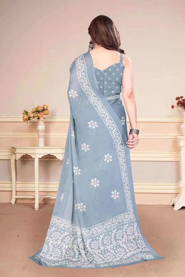 Grey_Polyester_Plain_Chiffon_Saree_For_Women