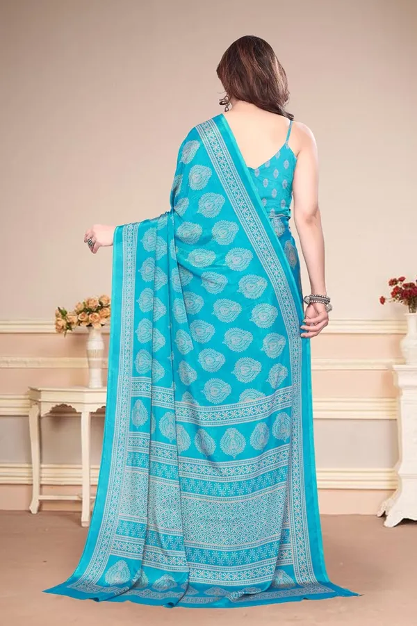 Sky_Blue_Polyester_Printed_Chiffon_Saree_For_Women