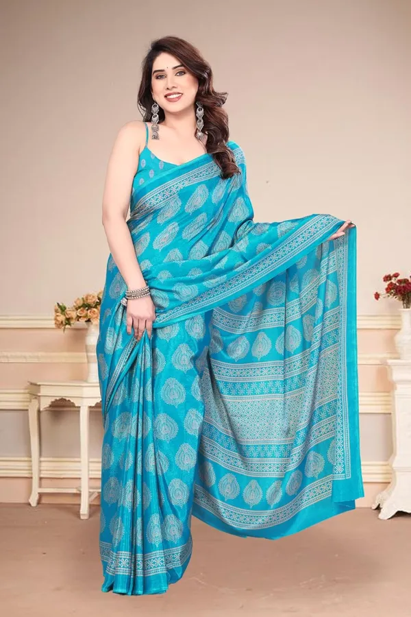 Sky_Blue_Polyester_Printed_Chiffon_Saree_For_Women