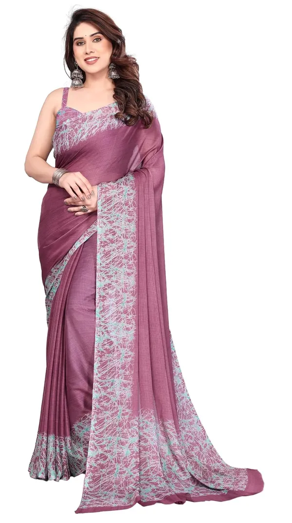 Pink_Polyester_Plain_Chiffon_Saree_For_Women