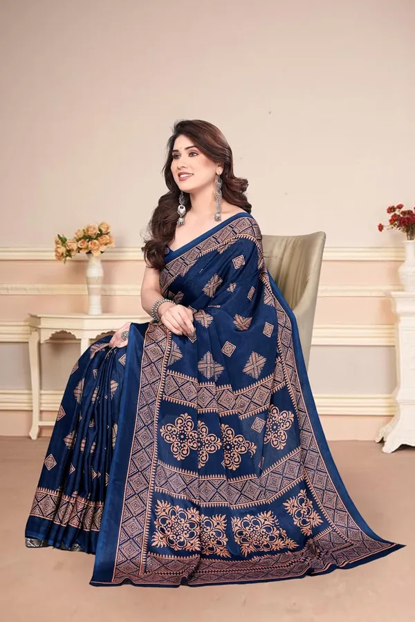 Navy_Blue_Polyester_Printed_Chiffon_Saree_For_Women
