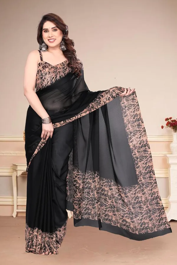 Black_Polyester_Plain_Chiffon_Saree_For_Women