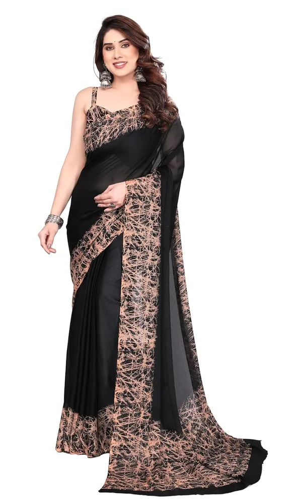 Black_Polyester_Plain_Chiffon_Saree_For_Women
