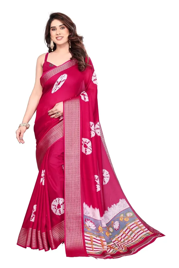 Pink_Silk_Bandhani_Marshmallow_Saree_For_Women