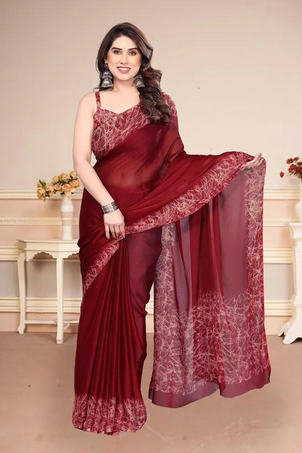 Maroon_Polyester_Plain_Chiffon_Saree_For_Women