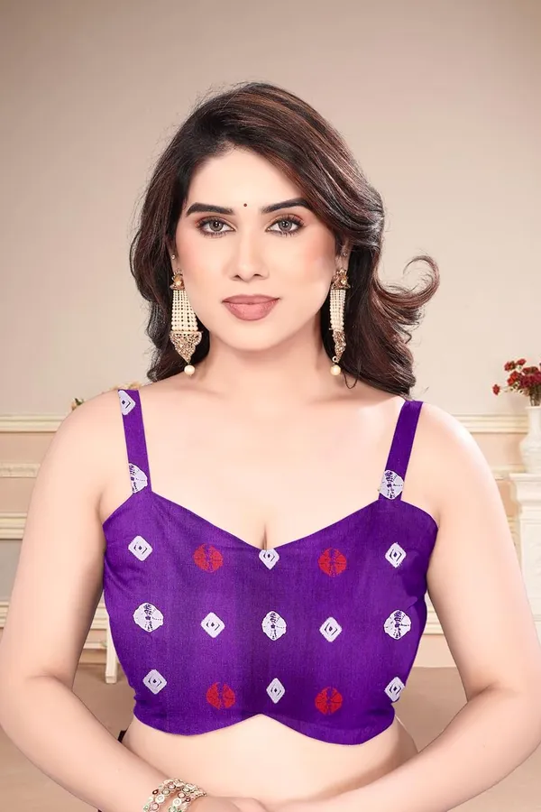 Violet_Silk_Bandhani_Marshmallow_Saree_For_Women