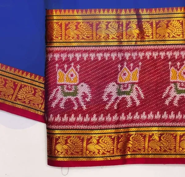Royal_Blue_Cotton_Blend_Narayanpet_Cotton_Silk_Saree_For_Women