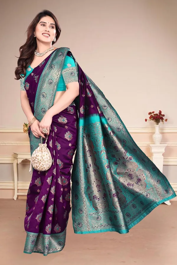 Purple_Silk_Banarasi_Silk_Saree_For_Women