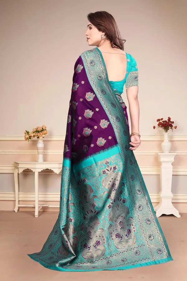 Purple_Silk_Banarasi_Silk_Saree_For_Women