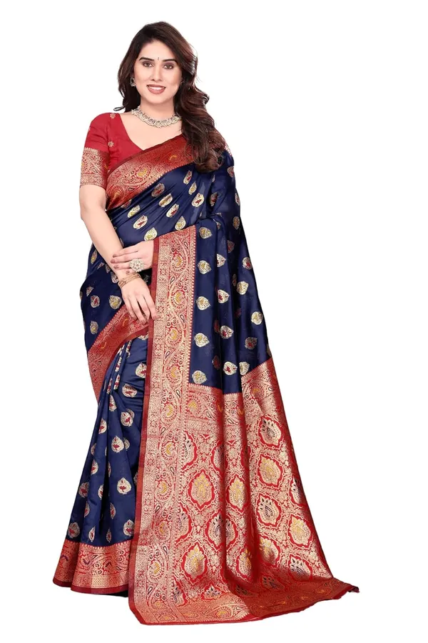 Navy_Blue_Silk_Bandhani_Dola_Silk_Saree_For_Women
