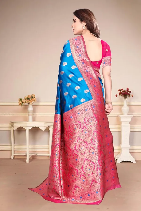 Sky_Blue_Silk_Banarasi_Silk_Saree_For_Women