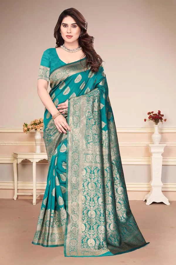 Sea_Green_Silk_Banarasi_Silk_Saree_For_Women