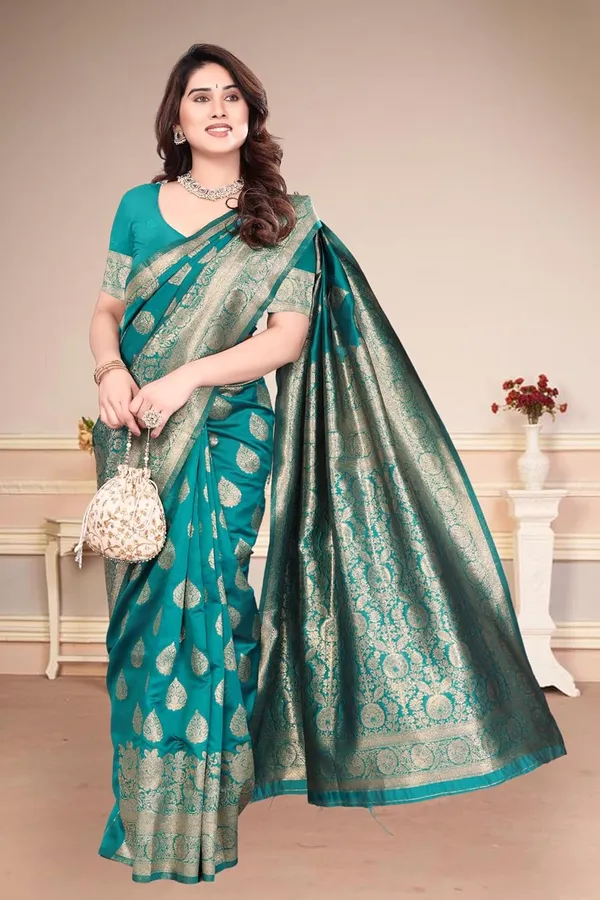 Sea_Green_Silk_Banarasi_Silk_Saree_For_Women