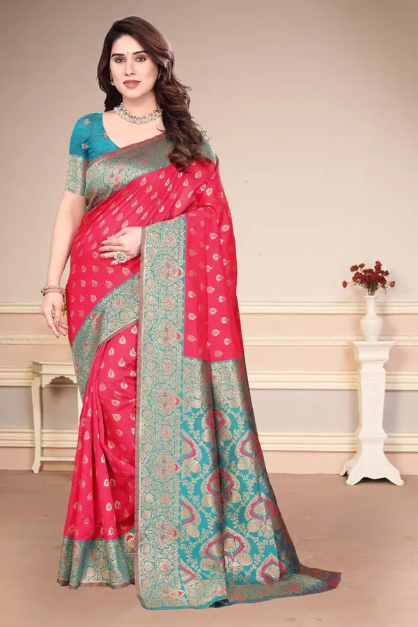 Pink_Silk_Bandhani_Dola_Silk_Saree_For_Women