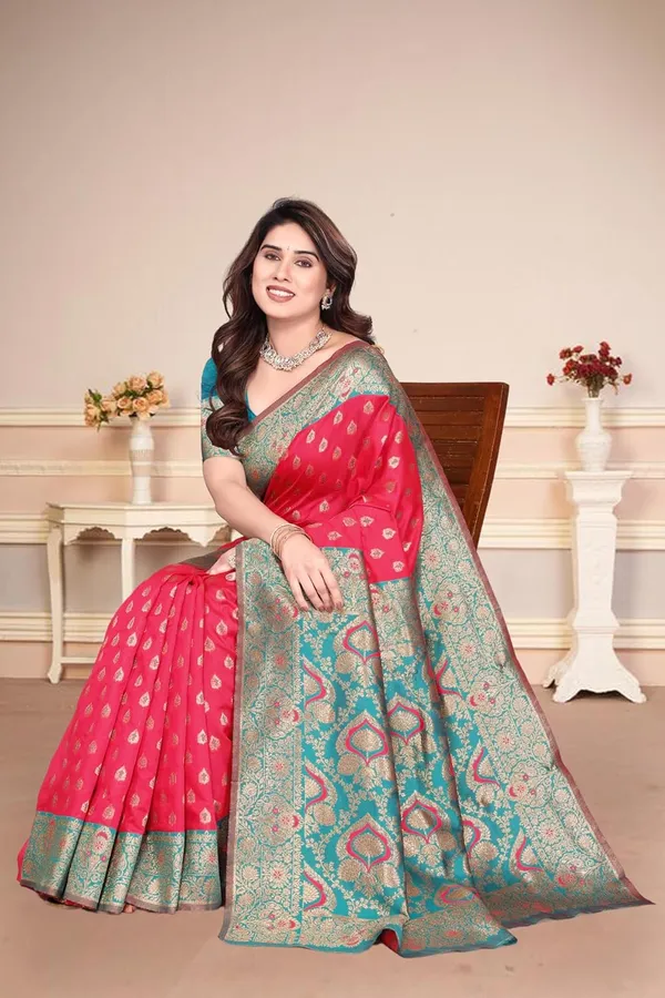 Pink_Silk_Bandhani_Dola_Silk_Saree_For_Women