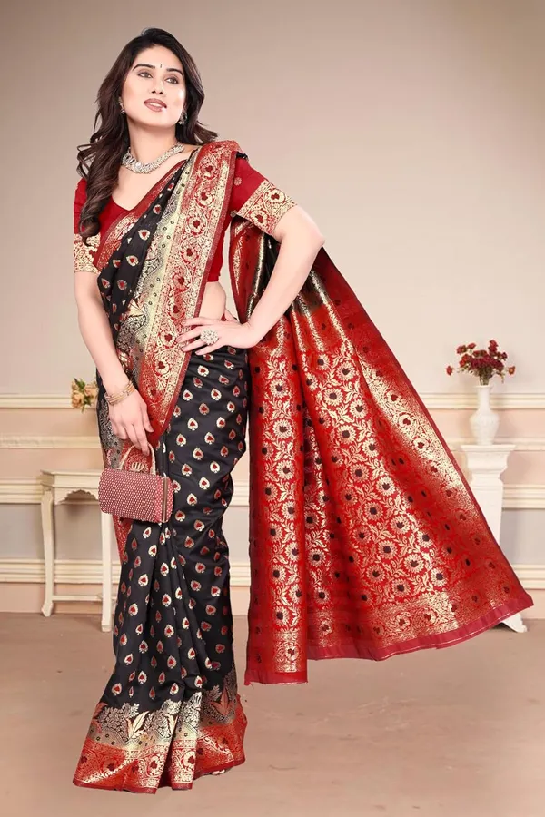 Black_Silk_Banarasi_Silk_Saree_For_Women