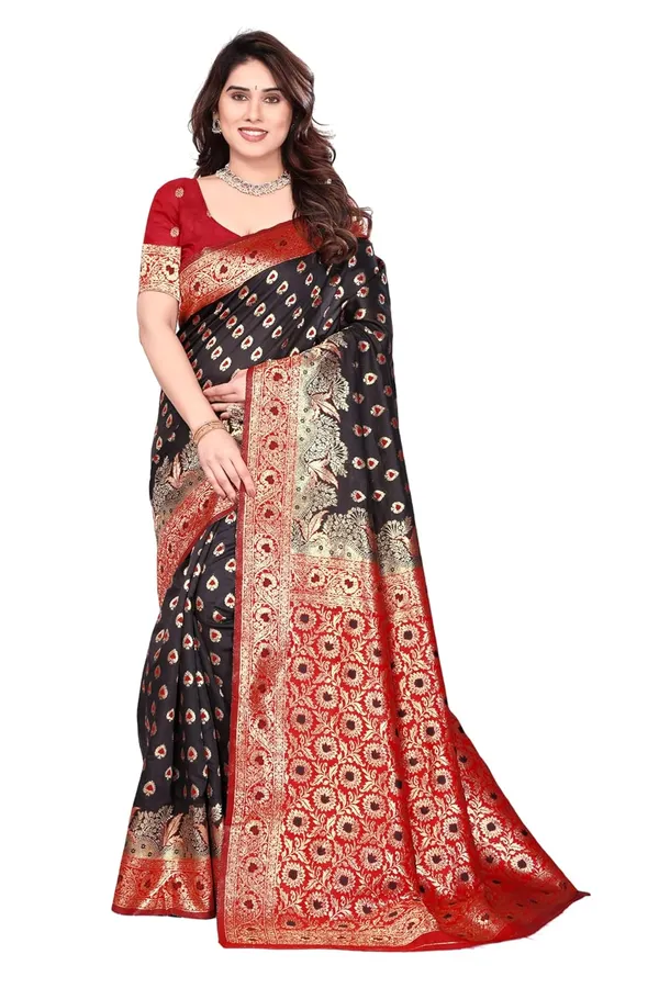 Black_Silk_Banarasi_Silk_Saree_For_Women