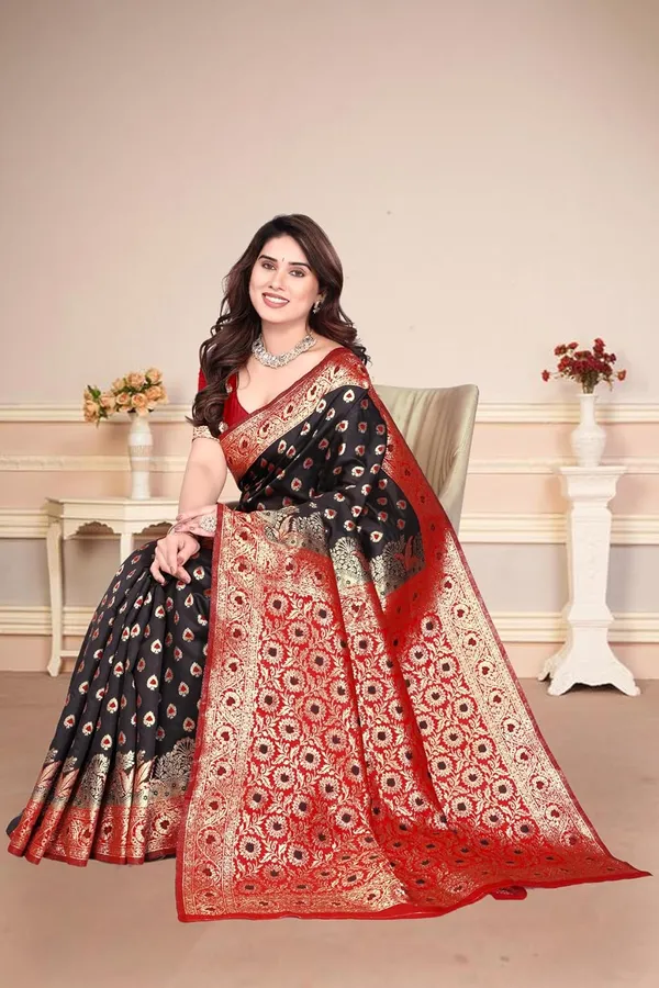 Black_Silk_Banarasi_Silk_Saree_For_Women