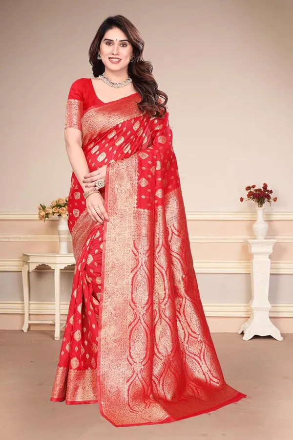 Red_Silk_Banarasi_Silk_Saree_For_Women