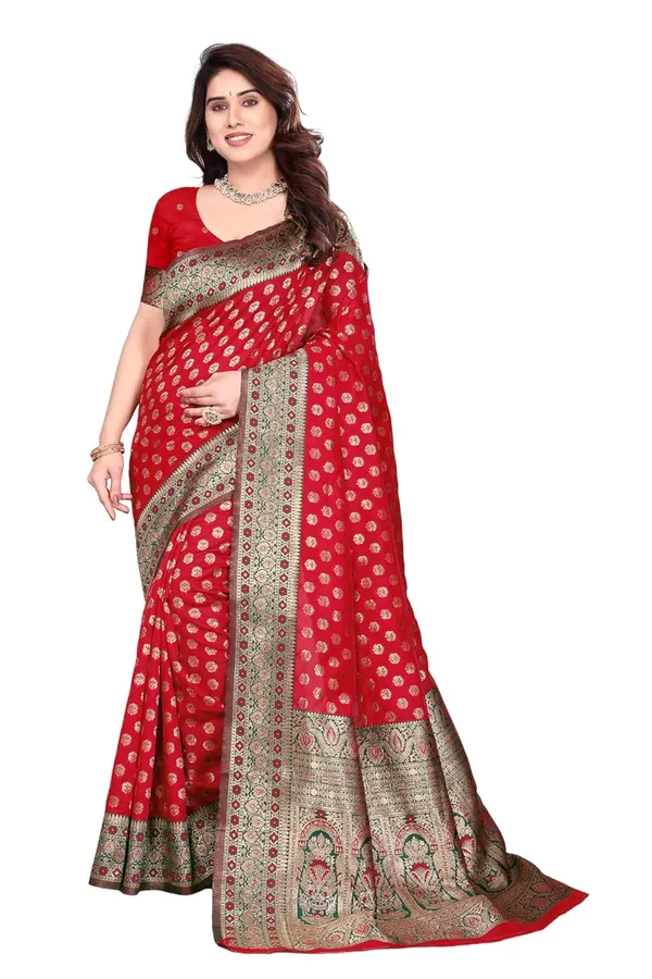 Red_Silk_Banarasi_Silk_Saree_For_Women
