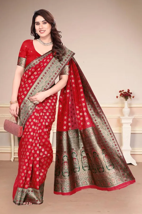 Red_Silk_Banarasi_Silk_Saree_For_Women
