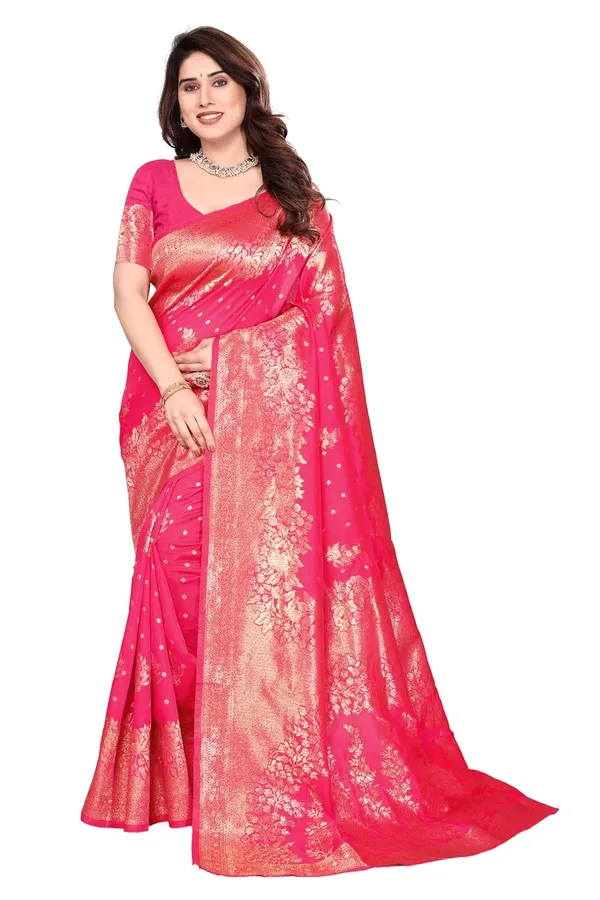 Pink_Silk_Banarasi_Silk_Saree_For_Women