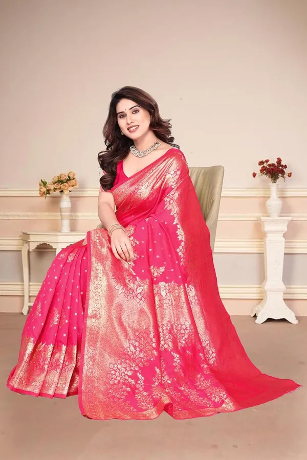 Pink_Silk_Banarasi_Silk_Saree_For_Women