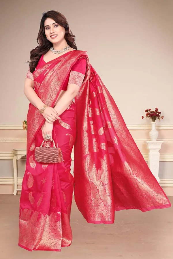 Pink_Silk_Banarasi_Silk_Saree_For_Women