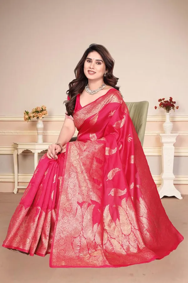 Pink_Silk_Banarasi_Silk_Saree_For_Women
