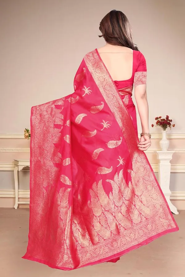 Pink_Silk_Banarasi_Silk_Saree_For_Women