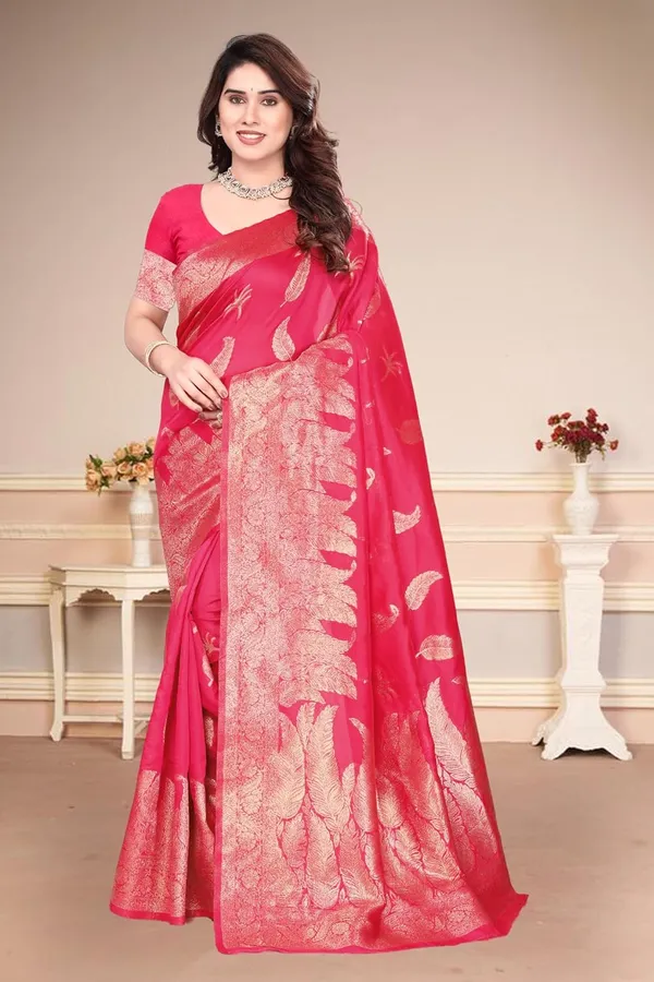 Pink_Silk_Banarasi_Silk_Saree_For_Women